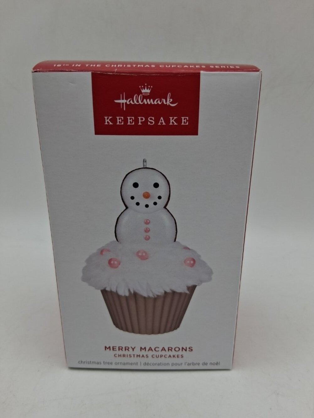 Hallmark Keepsake 2025 Merry Macarons Snowman Cupcake Ornament NIB